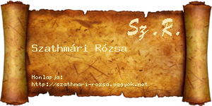 Szathmári Rózsa névjegykártya