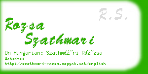 rozsa szathmari business card